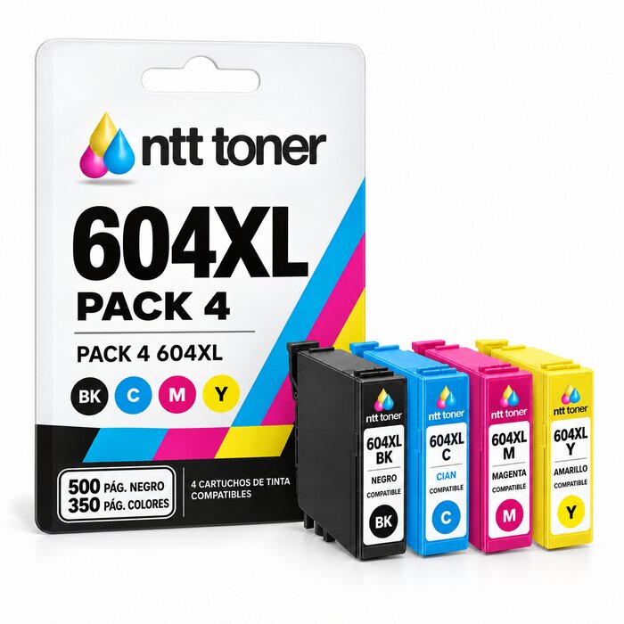 Pack 4 Cartuchos Tinta Epson 604XL Compatible